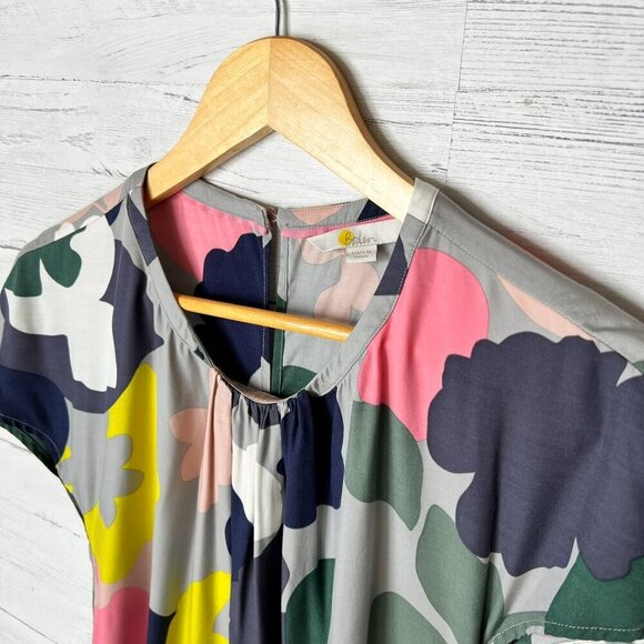 Boden Blouse Womens Size US 2 Colorful Ravello Floral Silk Blend Springtime - Picture 9 of 15